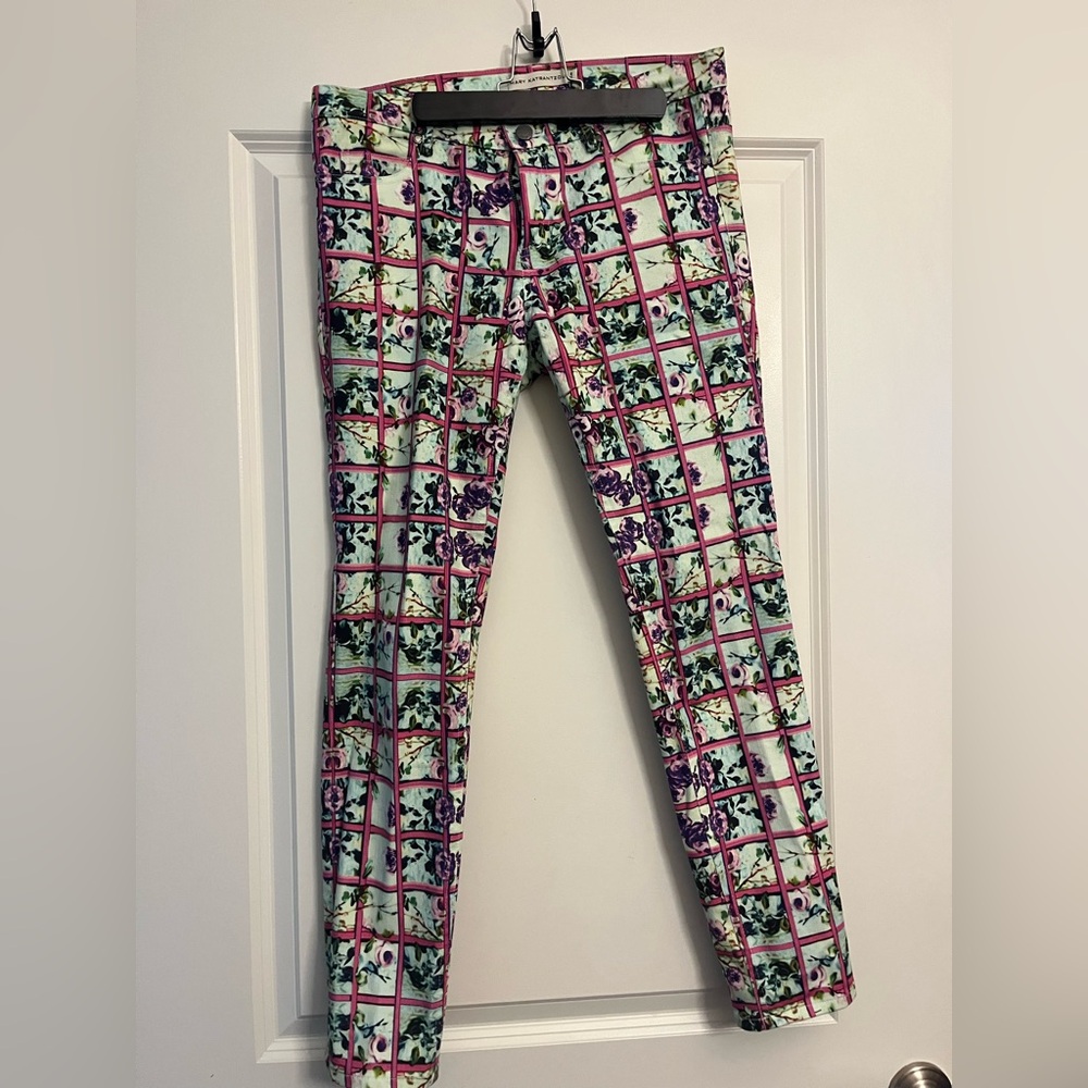 MARY KATRANTZOU floral check pants